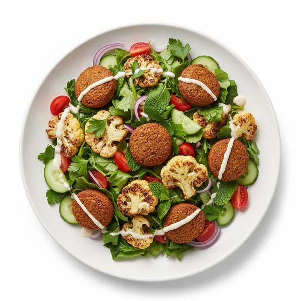 Middle eastern Falafel and Cauliflower Salad